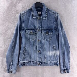 Ksubi Denim Retrograde Denim Trucker Jacket Mens Size Small Blue Classic SS21‎
